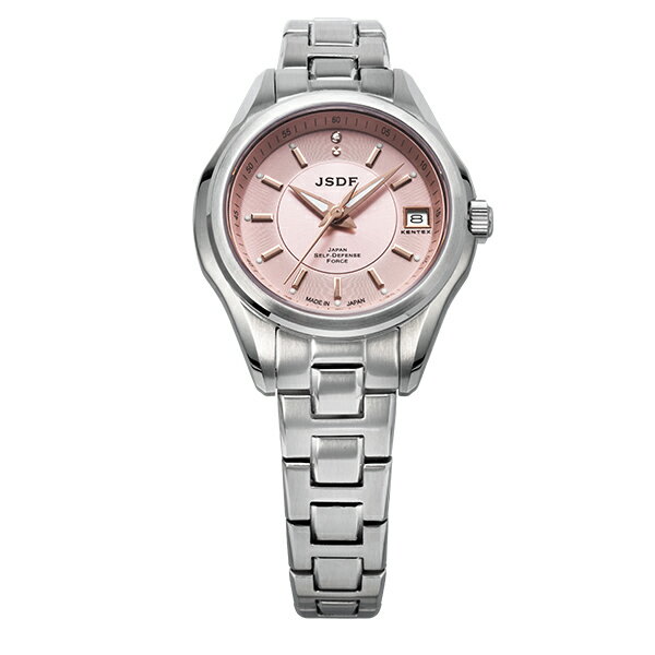 メーカー：KENTEX ケンテックス製品名（メーカー型番）：S789L-04JANコード：4524013007512ケースサイズ：径 33mm/厚み 7.9mmケース：SUS316Lステンレススチールバンド：SUS316Lステンレス 無垢バンド/バンド幅 14mm×12mm/手首回り約12〜18cmムーブメント：SEIKO EPSON VX32 クオーツガラス：サファイアガラス防水：5気圧防水MOZOワンダーシティ店の取扱い商品：JSDFシリーズに、女性自衛官からの要望でレディースモデルが登場しました。 サファイヤガラス、メタルベルトを使用し、現場でより長く使える仕様へ進化するとともに、12時位置にはダイヤモンドを入れ、女性らしさも表現されています。 女性はもちろんのこと、男性からのプレゼントとしても喜んで頂ける本格的な時計となっています。抜粋4：KENTEX ケンテックス 時計 レディース S789L-04 JSDF 統合 ピンクダイアルメーカー希望小売価格はメーカーカタログに基づいて掲載していますKENTEX ケンテックス 時計 レディース S789L-04 JSDF 統合 ピンクダイアル