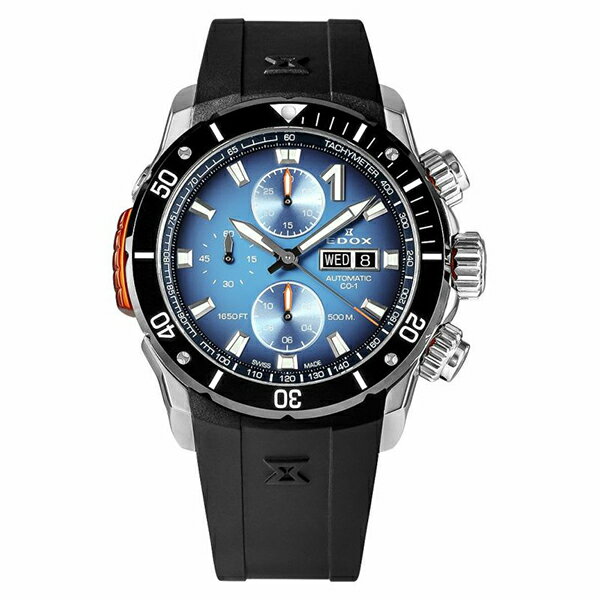 EDOX エドックス クロノオフショア1 ベゼルロック クロノグラフ オートマティック 01128-3NOCA-BUIDN メンズ 腕時計 国内正規品 送料無料