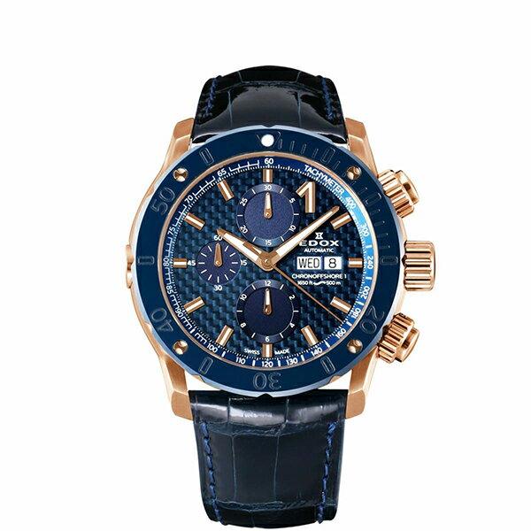 EDOX エドックス クロノオフショア1 クロノグラフ オートマティック 01122-37RBU3-BUIR3-L メンズ 腕時計 国内正規品 送料無料