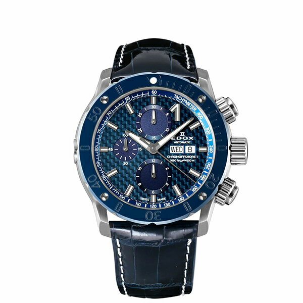 F, H, W - 【2,000円OFFクーポン利用で】EDOX エドックス クロノオフショア1 クロノグラフ オートマティック 01122-3BU3-BUIN3-L メンズ 腕時計 国内正規品 送料無料