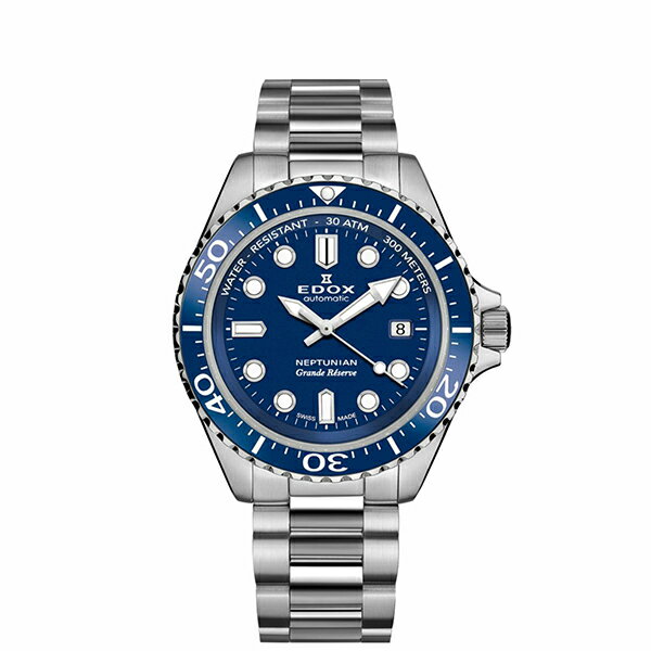 EDOX エドックス ネプチュニアン グランデ リザーブ デイト オートマティック 80801-3BUM-BUIN メンズ 腕時計 国内正規品 送料無料