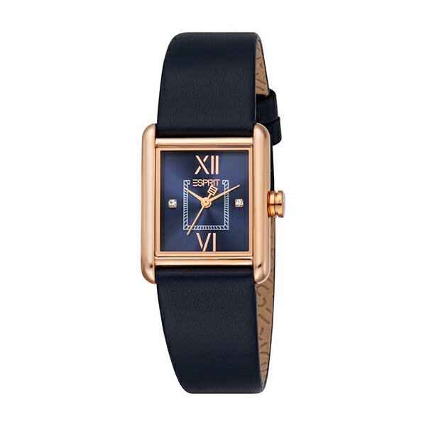 メーカー：ESPRIT エスプリ製品名：ES1L472L0035JANコード：4894626246388ケースサイズ：24 x 24mmムーブメント：クォーツバンド：カーフ防水：3ATMケース：ステンレススチール文字盤色：ダークブルー付属品...