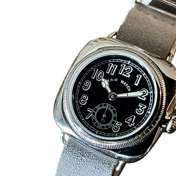 Rakuten - M.R.M.W. モントルロロイ ミリタリーウォッチ Cushion Watch スモセコ CU-BL-06GRYN メンズ 腕時計 国内正規品 送料無料