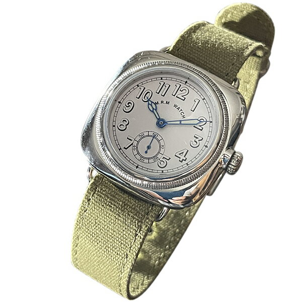 Rakuten - 【10％OFFクーポン利用で】M.R.M.W. モントルロロイ ミリタリーウォッチ Cushion Watch スモセコ CU-WH-01GF メンズ 腕時計 国内正規品 送料無料