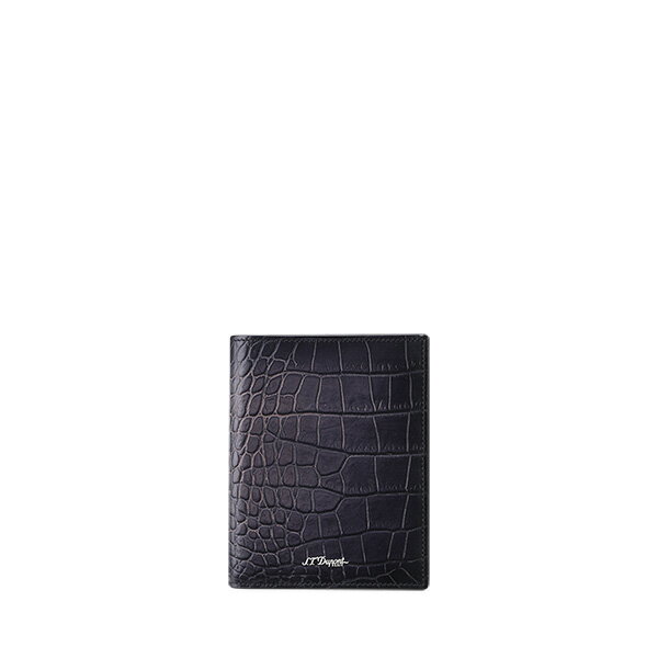 C, L, R, W - 【2,000円OFFクーポン利用で】S.T.DUPONT エス・テー・デュポン 190573 2つ折りバーティカルウォレット 7CC ブラック 国内正規品 送料無料