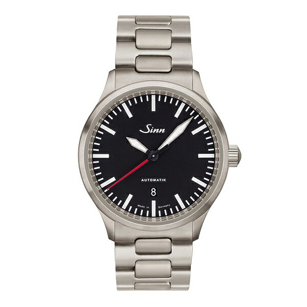 メーカー：Sinn ジン製品名：836 ブレス仕様JANコード：4083600000001ムーブメント：・ETA2892-A2（自動巻／21石／28,800振動） ・マグネチック・フィールド・プロテクションにより80,000A/mまで磁気防護 ・駆動時間：42時間機能：・時・分・秒（センターセコンド） ・デイト表示ケース・ベルト：・ケース：ステンレススチール（904L、テギメント加工） ・ベルト：ステンレススチールブレスレット（904L、テギメント加工） ・風防：両面無反射サファイアクリスタル ・リューズ：ねじ込み式 ・裏蓋：ステンレススチール、ねじ込み式 ・防水性能：10気圧防水 ・負圧耐性サイズ・重量：ケースサイズ：直径43mm×厚さ10.6mm 重量：80g（ベルトを除く） ベルト幅：22mmその他：保証期間：2年説明：43mmの大型ケースを採用し、計器としての機能的な堅牢性と、スポーティで実用的なデザインの美しさを完璧に併せ持ったモデルです。ロジウム・コーティングを施した時針と分針のフレームをマットに仕上げることで、極めて繊細に輝く視認効果を実現しました。10.6mmというケース厚により、快適な着け心地となっています。暗所での視認性はもちろん、セラミックと同等の硬度を実現するテギメント処理を施したステンレススチール製ケースは、サテン仕上げとマット仕上げのコンビネーションで、マグネチック・フィールド・プロテクションにより80,000A/mという高い耐磁性能も備えています。創造性に飛んだディテールと組み合させた明確で美しいデザインは、実用的でスポーティなスタイルを作り出ししています。補足：※こちらの商品は当社の実店舗や他サイトでも同時に販売している為、ご注文のタイミングによっては完売になってしまっている場合がございます。その際はキャンセルのメールを差し上げますので悪しからずご了承くださいませ。Sinn ジン インストゥルメントウォッチ 自動巻き ドイツ製 836 ブレス仕様メーカー：Sinn ジン製品名：836 ブレス仕様JANコード：4083600000001ムーブメント：・ETA2892-A2（自動巻／21石／28,800振動） ・マグネチック・フィールド・プロテクションにより80,000A/mまで磁気防護 ・駆動時間：42時間機能：・時・分・秒（センターセコンド） ・デイト表示ケース・ベルト：・ケース：ステンレススチール（904L、テギメント加工） ・ベルト：ステンレススチールブレスレット（904L、テギメント加工） ・風防：両面無反射サファイアクリスタル ・リューズ：ねじ込み式 ・裏蓋：ステンレススチール、ねじ込み式 ・防水性能：10気圧防水 ・負圧耐性サイズ・重量：ケースサイズ：直径43mm×厚さ10.6mm 重量：80g（ベルトを除く） ベルト幅：22mmその他：保証期間：2年説明：43mmの大型ケースを採用し、計器としての機能的な堅牢性と、スポーティで実用的なデザインの美しさを完璧に併せ持ったモデルです。ロジウム・コーティングを施した時針と分針のフレームをマットに仕上げることで、極めて繊細に輝く視認効果を実現しました。10.6mmというケース厚により、快適な着け心地となっています。暗所での視認性はもちろん、セラミックと同等の硬度を実現するテギメント処理を施したステンレススチール製ケースは、サテン仕上げとマット仕上げのコンビネーションで、マグネチック・フィールド・プロテクションにより80,000A/mという高い耐磁性能も備えています。創造性に飛んだディテールと組み合させた明確で美しいデザインは、実用的でスポーティなスタイルを作り出ししています。補足：※こちらの商品は当社の実店舗や他サイトでも同時に販売している為、ご注文のタイミングによっては完売になってしまっている場合がございます。その際はキャンセルのメールを差し上げますので悪しからずご了承くださいませ。Sinn ジン インストゥルメントウォッチ 自動巻き ドイツ製 836 ブレス仕様