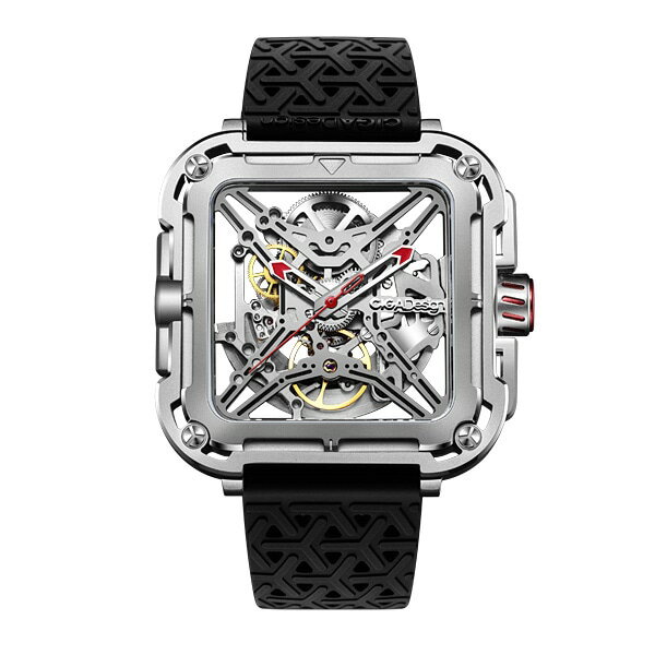 【2,000円OFFクーポン＋店舗内3点で10倍、2点でも5倍】CIGA Design シガ デザイン Series X Gorilla Space Silver X011-SISI-W25BK メンズ 腕時計 国内正規品 送料無料