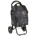 【2,000円OFFクーポンで+3点で10倍、2点でも5倍】Valentino viscani ヴァレンチノ ヴィスカーニ 15186-15 ブラック 花柄 ポリエステル ショッピングカート 大容量(4)