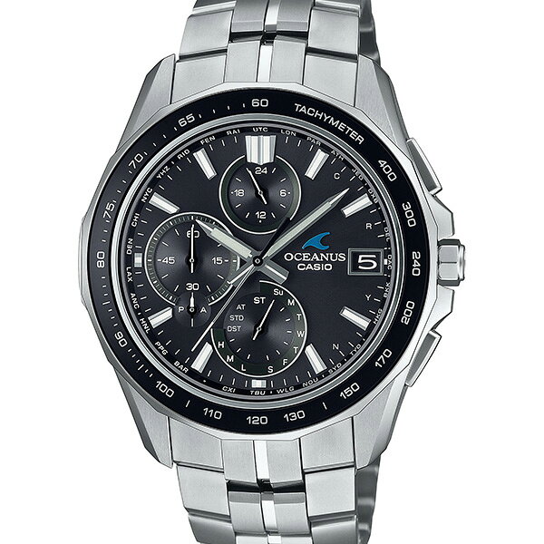 腕時計 Chronostaff DAH DAHのOCEANUS オシアナス CASIO カシオ OCW-S7000 モノトーン マンタ OCW-S7000-1A2JF メンズ 腕時計 国内正規品 送料無料｜アングル2