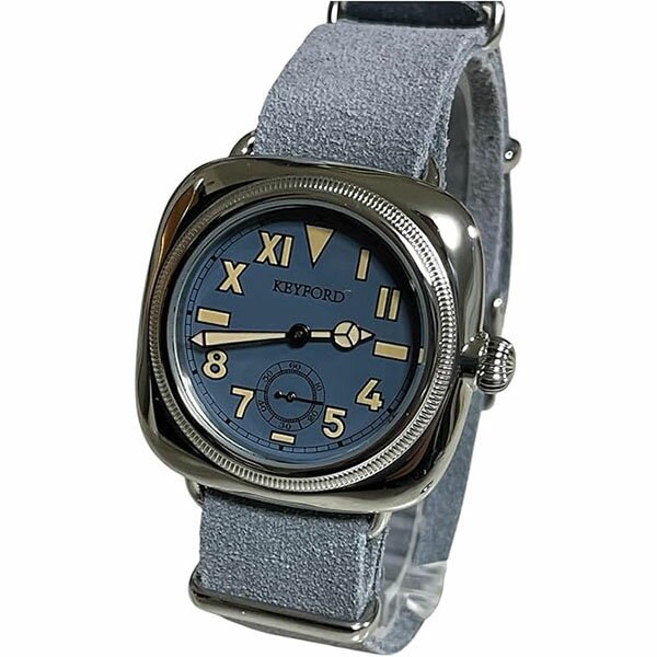 【2,000円OFFクーポン＋店舗内3点で10倍、2点でも5倍】M.R.M.W. モントルロロイ ミリタリーウォッチ KEYFORD　カルフォニアダイヤル CLF-blue-06GRYN メンズ 腕時計 国内正規品