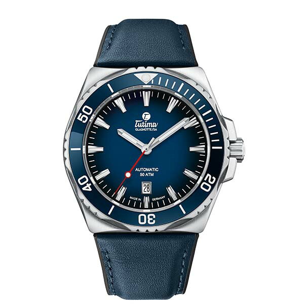 【2,000円OFFクーポン利用で】Tutima チュチマ SEVEN SEAS S 自動巻き デイト表示 ブルーダイヤル ステンレス 44mm 6155-03 メンズ 腕時計 国内正規品 送料無料