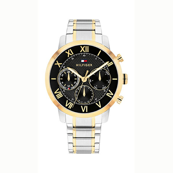 TOMMY HILFIGER トミーヒルフィガー クロノグラフ ブラック ゴールド 1710729 メンズ 腕時計 国内正規品 送料無料