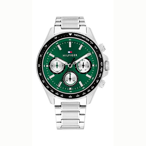 TOMMY HILFIGER トミーヒルフィガー クロノグラフ グリーン シルバー 1792211 メンズ 腕時計 国内正規品 送料無料
