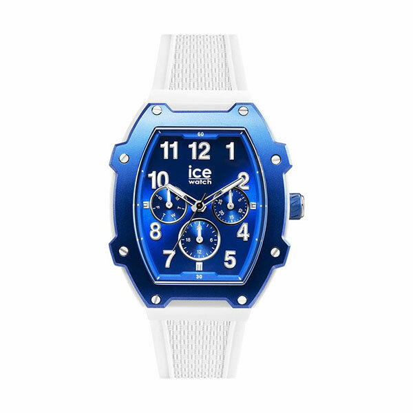 ICE WATCH アイスウォッチ ホワイト/ブルー トノー型 軽量 アルミ製ケース デイト マルチファンクション クォーツ 023313 メンズ 腕時計 国内正規品 送料無料