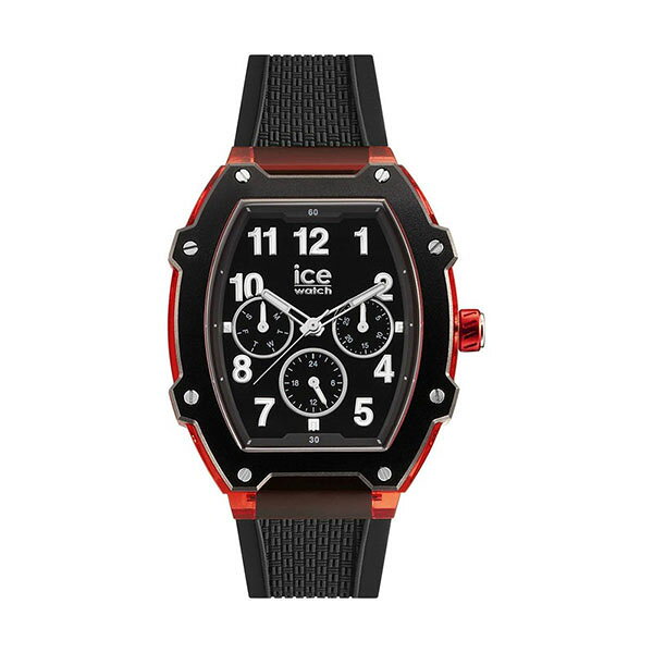 ICE WATCH アイスウォッチ ブラック/レッド トノー型 軽量 アルミ製ケース デイト マルチファンクション クォーツ 023316 メンズ 腕時計 国内正規品 送料無料