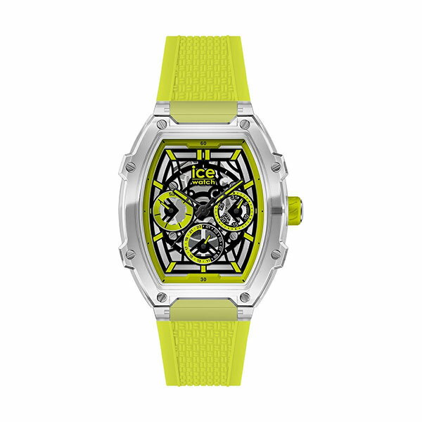 乐天商城 - ICE WATCH アイスウォッチ イエロー スケルトン クリアケース トノー型 デイト マルチファンクション クォーツ 024286 メンズ 腕時計 国内正規品 送料無料