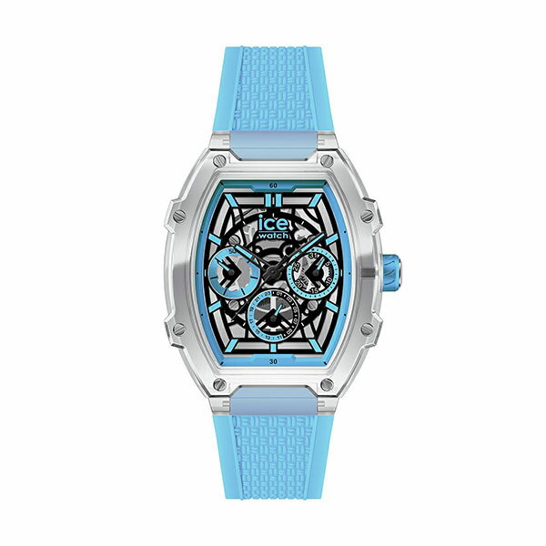 ICE WATCH アイスウォッチ ブルー スケルトン クリアケース トノー型 デイト マルチファンクション クォーツ 024287 メンズ 腕時計 国内正規品 送料無料
