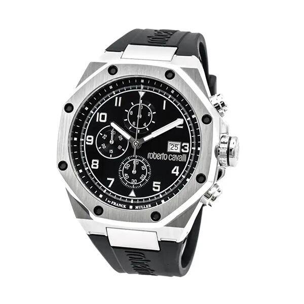 roberto cavalli by FRANCK MULLER ロベルト カヴァリ バイ フランク ミュラー 八角形 オクタゴン ブラック スイス製 RV1G259P0031 メンズ 腕時計 国内正規品 送料無料