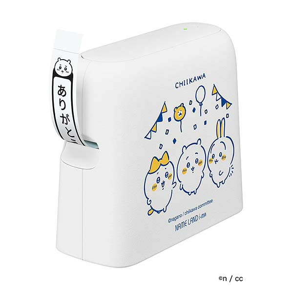 メーカー：CASIO カシオ製品名：KL-SP100-CKJANコード：4549526702488説明1：寸法（幅x奥行x高さ）［mm］ 71×173×152.5 ※高さは足を含んだサイズです 質量 約710g（電池を除く）説明2：対応テープ種類 ネームランドテープ 対応テープ幅 [mm] 3.5mm 6mm 9mm 12mm 18mm 24mm説明3：最大印刷幅［mm］ 18mm（24mm幅テープ使用時） マグネットテープはLABEL DESIGN MAKER（PC版）のみで使用可能、最大印刷幅は16mmです 最大印字行数 9行（24mm幅テープ使用時） 印字密度［dpi］ 200 ※dpi(dot per inch)：1インチ（約25.4mm）あたりのドット数 ワンプッシュダブルロックダイバーエクステンダー方式説明4：入力方法 スマホ　※iPadはiPhoneの互換モードで動作します。 PC説明5：書体 LABEL DESIGN MAKER 2 書体（スマホ版） カッター ハーフカット機能つきオートカッター LABEL DESIGN MAKER 書体（PC版） スマホ・PC搭載書体 ※指定したフォントによっては、テキスト表示が欠けたり、特定の文字が表示されない場合があります説明6：電源 ACアダプター または単3形アルカリ乾電池／充電式ニッケル水素電池×8本（電池消耗目安：約2巻分） ※本機で推奨する充電式ニッケル水素電池はeneloop（エネループ）です 付属品 ACアダプター テープカートリッジ 18mm幅1本 専用USBケーブル説明7：・ネームランドイーマのちいかわモデル。 ・「ちいかわ」に登場するキャラクターの絵文字やフレームを使ったラベルが簡単に作れます。ちいかわたちのイラストを使ったオリジナルラベルを楽しんでください。 ※ 「ちいかわ」のイラストはスマートフォンアプリでのみご使用いただけます。 nagano / chiikawa committeeラベルライター CASIO カシオ KL-SP100-CK ハーフカット機能　スマホ&PC接続　ちいかわ NAME LAND i-ma ネームランド イーマメーカー希望小売価格はメーカーカタログに基づいて掲載していますメーカー：CASIO カシオ製品名：KL-SP100-CKJANコード：4549526702488説明1：寸法（幅x奥行x高さ）［mm］ 71×173×152.5 ※高さは足を含んだサイズです 質量 約710g（電池を除く）説明2：対応テープ種類 ネームランドテープ 対応テープ幅 [mm] 3.5mm 6mm 9mm 12mm 18mm 24mm説明3：最大印刷幅［mm］ 18mm（24mm幅テープ使用時） マグネットテープはLABEL DESIGN MAKER（PC版）のみで使用可能、最大印刷幅は16mmです 最大印字行数 9行（24mm幅テープ使用時） 印字密度［dpi］ 200 ※dpi(dot per inch)：1インチ（約25.4mm）あたりのドット数 ワンプッシュダブルロックダイバーエクステンダー方式説明4：入力方法 スマホ　※iPadはiPhoneの互換モードで動作します。 PC説明5：書体 LABEL DESIGN MAKER 2 書体（スマホ版） カッター ハーフカット機能つきオートカッター LABEL DESIGN MAKER 書体（PC版） スマホ・PC搭載書体 ※指定したフォントによっては、テキスト表示が欠けたり、特定の文字が表示されない場合があります説明6：電源 ACアダプター または単3形アルカリ乾電池／充電式ニッケル水素電池×8本（電池消耗目安：約2巻分） ※本機で推奨する充電式ニッケル水素電池はeneloop（エネループ）です 付属品 ACアダプター テープカートリッジ 18mm幅1本 専用USBケーブル説明7：・ネームランドイーマのちいかわモデル。 ・「ちいかわ」に登場するキャラクターの絵文字やフレームを使ったラベルが簡単に作れます。ちいかわたちのイラストを使ったオリジナルラベルを楽しんでください。 ※ 「ちいかわ」のイラストはスマートフォンアプリでのみご使用いただけます。 nagano / chiikawa committeeラベルライター CASIO カシオ KL-SP100-CK ハーフカット機能　スマホ&PC接続　ちいかわ NAME LAND i-ma ネームランド イーマ