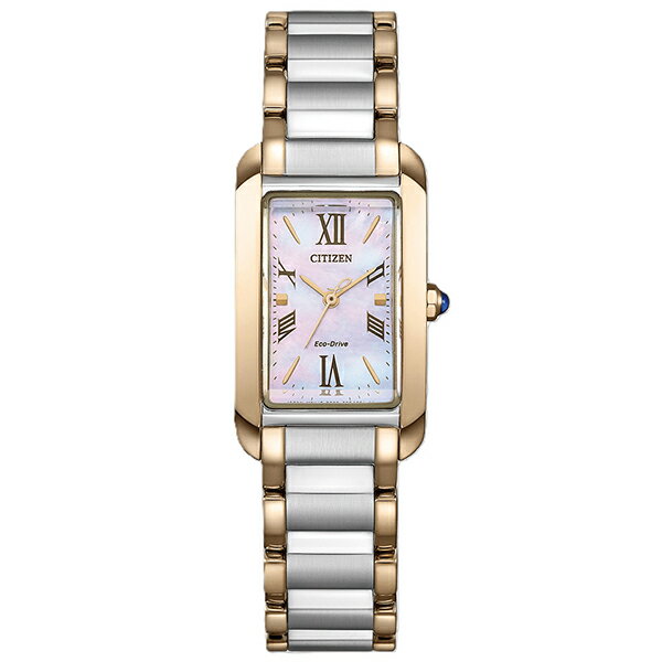 メーカー：CITIZEN L シチズンエル製品名：EW5624-54YJANコード：4974375531253ケース/サイズ：ステンレス/横幅19.5mm 厚み7.5mmムーブメント：光発電エコ・ドライブバンド/留金タイプ：ステンレス/両プッシュ観音開き防水：5気圧防水風防素材：カーブカットサファイアガラスバンド幅：14mm商品の簡易説明：人気の「SQUARE Collection」に長角ケースモデルが登場。 豊かな生命の宝庫であり、生態系の境界でもある“岸辺”に着想を得た、エレガントなデザイン。ダイナミックなラインと柔らかな稜線を生かしたケースが、ラグジュアリーな佇まいの中に、繊細な雰囲気を漂わせています。 インデックスは、凜とした表情のローマ数字を採用。斜めにカットされたガラスが豊かな光の反射を生み出し、りゅうずには、地球の美しさを象徴するブルーポイントをあしらいました。 ※裏ぶたの生産国に関する刻印は実際の商品と異なる場合があります。CITIZEN L シチズンエル EW5624-54Y エコ・ドライブ ラグジュアリー 長角ケース ローマ数字インデックス ステンレスメーカー希望小売価格はメーカー商品タグに基づいて掲載していますメーカー：CITIZEN L シチズンエル製品名：EW5624-54YJANコード：4974375531253ケース/サイズ：ステンレス/横幅19.5mm 厚み7.5mmムーブメント：光発電エコ・ドライブバンド/留金タイプ：ステンレス/両プッシュ観音開き防水：5気圧防水風防素材：カーブカットサファイアガラスバンド幅：14mm商品の簡易説明：人気の「SQUARE Collection」に長角ケースモデルが登場。 豊かな生命の宝庫であり、生態系の境界でもある“岸辺”に着想を得た、エレガントなデザイン。ダイナミックなラインと柔らかな稜線を生かしたケースが、ラグジュアリーな佇まいの中に、繊細な雰囲気を漂わせています。 インデックスは、凜とした表情のローマ数字を採用。斜めにカットされたガラスが豊かな光の反射を生み出し、りゅうずには、地球の美しさを象徴するブルーポイントをあしらいました。 ※裏ぶたの生産国に関する刻印は実際の商品と異なる場合があります。CITIZEN L シチズンエル EW5624-54Y エコ・ドライブ ラグジュアリー 長角ケース ローマ数字インデックス ステンレスメーカー希望小売価格はメーカー商品タグに基づいて掲載しています