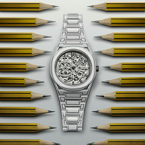 腕時計 Chronostaff DAH DAHの【10％OFFクーポン利用で】D1 MILANO ディーワンミラノ スケルトン White Sketch ホワイトスケッチ SKBJ20 メンズ 腕時計 国内正規品 送料無料｜アングル2