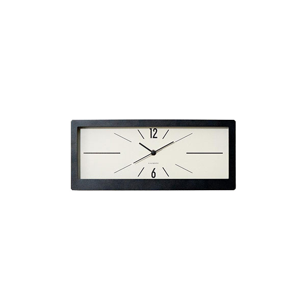 【クーポン利用で10%OFF】INTERZERO インターゼロ CHAMBRE シャンブル CH-078BK 静音 日本製 クロック ブラック 国内正規品 送料無料 [2]