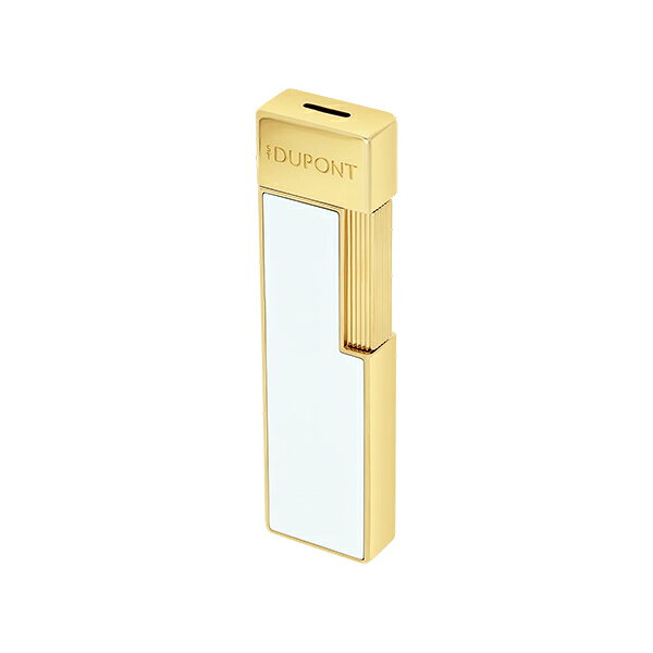 S.T.DUPONT エステーデュポン 030031 ライター TWIGGY ツイッギー スリムデザイン ホワイト×ゴールデン