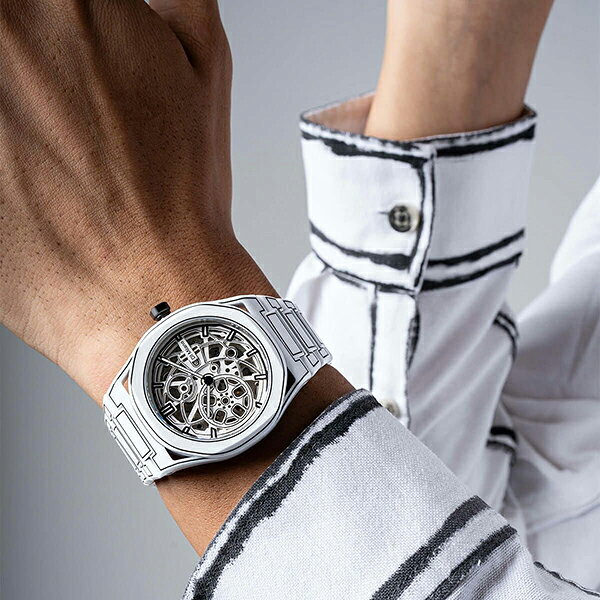 腕時計 Chronostaff DAH DAHの【10％OFFクーポン利用で】D1 MILANO ディーワンミラノ スケルトン White Sketch ホワイトスケッチ SKBJ20 メンズ 腕時計 国内正規品 送料無料｜アングル3