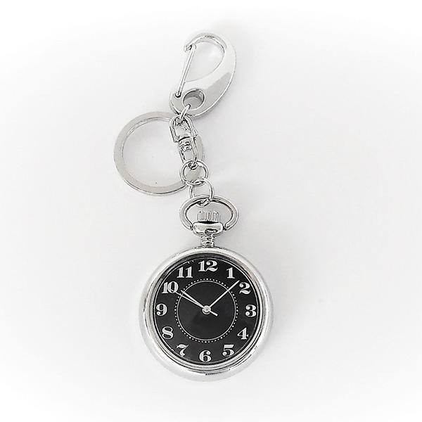 【2,000円OFFクーポン＋店舗内3点で10倍、2点でも5倍】懐中時計 w-20 ナースウォッチ 提げ時計 キーホルダー 看護師 看護学生 吊り下げ 医療 ギフト ナースグッズ カラビナ かわいい 黒 ブラック ランドセル 通学 ウオッチ