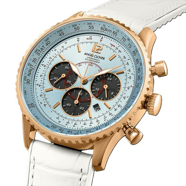 【10％OFFクーポン利用で】ANGEL CLOVER エンジェルクローバー パイロットウォッチ　クロノグラフ NTS44PBU-WH メンズ 腕時計 国内正規品 送料無料