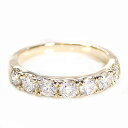 (ber-ed-0253)指輪 リング エタニティ 1.00カラット ダイヤモンドリング 18k ハーフエタニティリング 4月 誕生石 K18YG K18WG ...