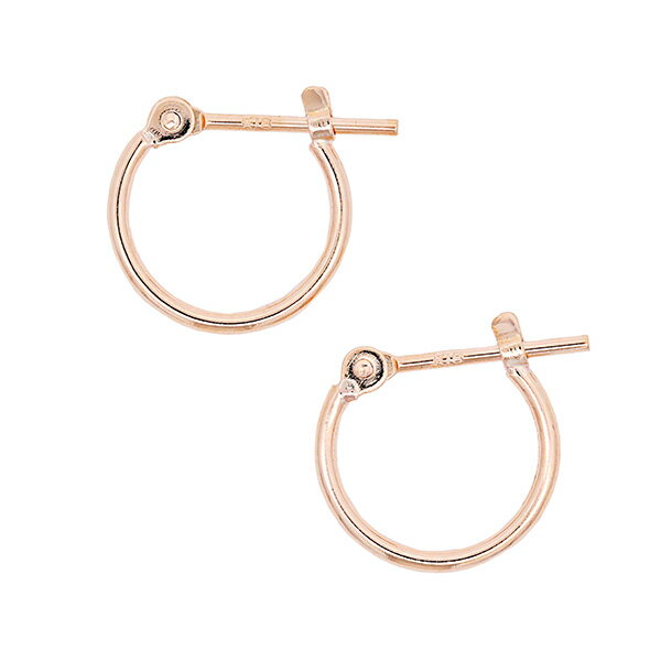 乐天商城 - 【10％OFFクーポン利用で】（k110）フープピアス 極細 1mm×10mm 18k 地金 小さい ピアス レディース メンズ 両耳 1ペア 遮断式 プレゼント K18ゴールド 18金 輪っか パイプピアス