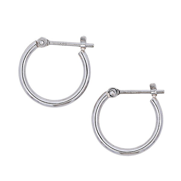 Platinum - 【2,000円OFFクーポン利用で】（p1513）日本製 プラチナ ピアス フープピアス 両耳用 定番 シンプル 細め PT900 1.5mm×13mm レディース 女性 わっか プレゼント