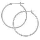 (p1530)日本製 フープ 1.5mm×30mm ピアス リング フープピアス プラチナ900 両耳 クロッシングピアス 金属アレルギー対応 チャーム付け替え...