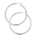 【2,000円OFFクーポン+店舗内3点で10倍、2点でも5倍】(p345)3mm幅 プラチナフープピアス 3mm×45mm PT900フープピアス パイプピアス 大きめ 大振り 日本製 1ペア 存在感