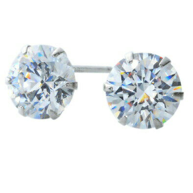 Cubic Zirconia - 【10％OFFクーポン利用で】（pe148489）プラチナ 6mm スーパー キュービック スタッド ピアス男性もセカンドピアスもOK 6mm PT900 スタッドピアス ジルコニア