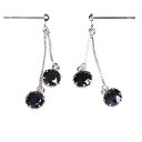 【10%OFFクーポン利用で】(pe247106)ピアス 14kホワイトゴールド サファイヤ4mm ピアス ぶら下がり 両耳 レディース 女性 かわいい 揺れる 9月 誕生石 プレゼント おしゃれ さくらんぼ K14WG
