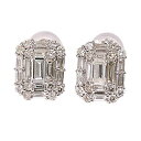 (pe247241)ピアス プラチナ 天然ダイヤモンドピアス 0.8カラット PT900 バケットピアス 両耳 レディース 女性 4月 誕生石 四角形 プレゼン...