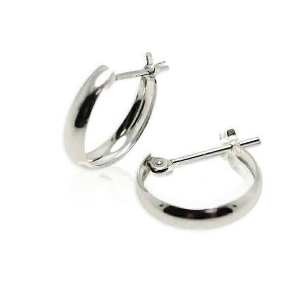 乐天商城 - 【10％OFFクーポン利用で】（pm301300）フープピアス ムーン月型 ぷっくりピアス PT900 3mm×13mm 月甲 甲丸 地金ピアス 両耳 レディース 女性 メンズ 男性 小さめ プレゼント 贈り物 わっか 三日月型 プラチナ