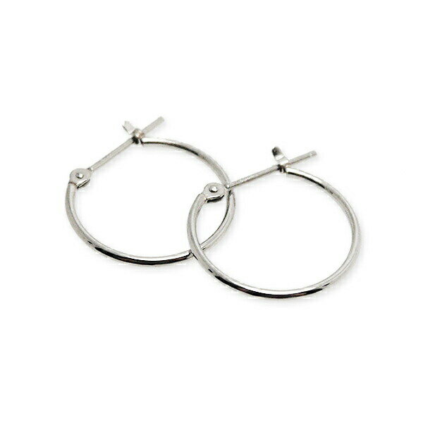 【10％OFFクーポン利用で】（pp101500）日本製 Pt900 ピアス フープ 輪っか ピアス 両耳用 定番 シンプル 細め PT900 1mm×15mm 1ペア レディース 女性 メンズ 男性 セカンドピアス プラチナ プレゼント