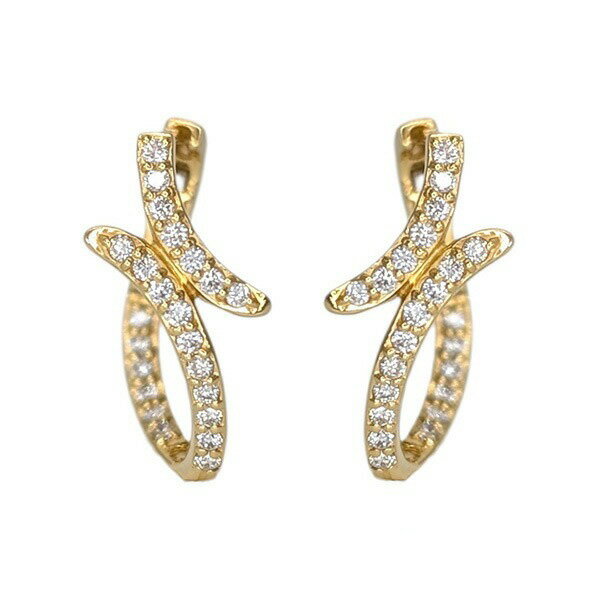 乐天商城 - 【2,000円OFFクーポン利用で】18K フープピアス ダイヤモンド