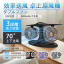 卓上扇風機 3段階調整 デスクトップ ジェットファン USB充電式 扇風機 ワンタッチ操作 大容量電池 大人向け 雰囲気ライト プレゼント