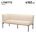 【送料無料】LYNETTE リネット 幅162cm カウチ L型 カウチソファ コーナーソファ ホワイト スチール脚 ファブリック 白 オーク材 ダイニング リビング シンプル おしゃれ 北欧 人気 シギヤマ