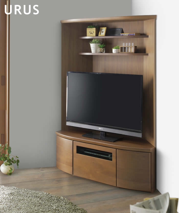 【送料無料】ウルス 幅113cm《ロータイプ》TVボード コーナーボード テレビボード テレビ台 MBR LBR ブラウン ウォールナット 収納 引出し フルオープンレール 北欧 モダン 人気 サンキ 2