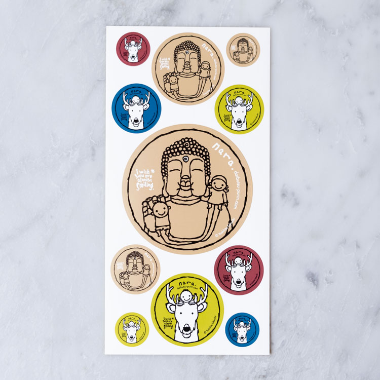 まほろば大仏プリンステッカー