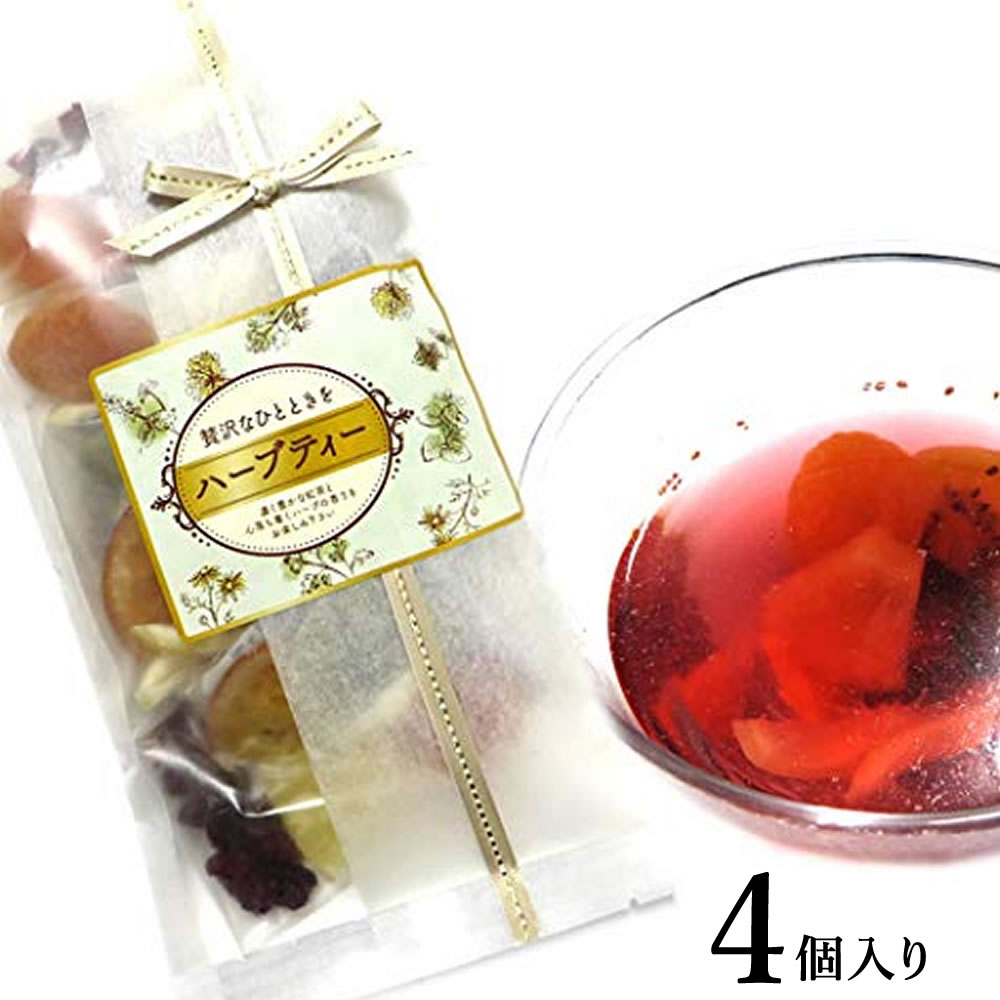 ドライフルーツハーブティー 4個入り 送料無料 バレンタイン ギフト プチ バレンタイン ギフト 贈り物 プレゼント フルーツティー ティーバッグ 紅茶 ハイビスカス ローズヒップ 食べられる かわいい おしゃれ インスタ映え