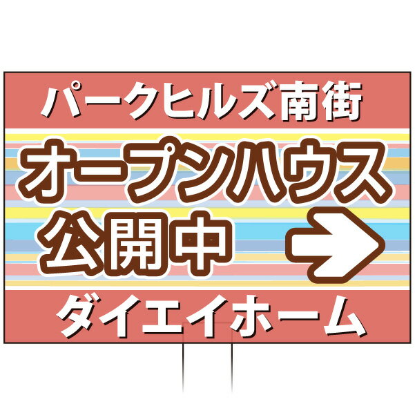 乐天商城 - 手持ち誘導看板 「オープンハウス公開中」(両面表示)