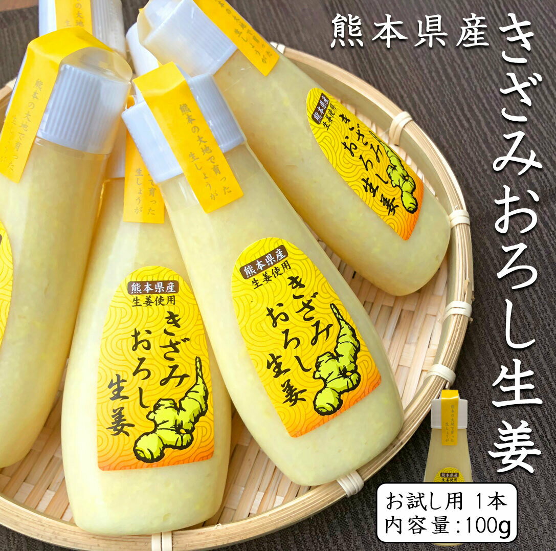 きざみ おろし生姜 100g お試し 1本 《 安心の 熊本県産 》【 おろししょうが しょうが チューブ 生姜 ショウガ 生し…