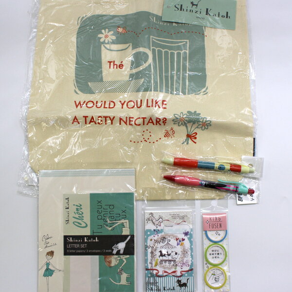 Shinzi Katoh ミニ封筒 Cheriレターセット Cheriシャープペン MonPelucheボールペン コットンバッグ リ..