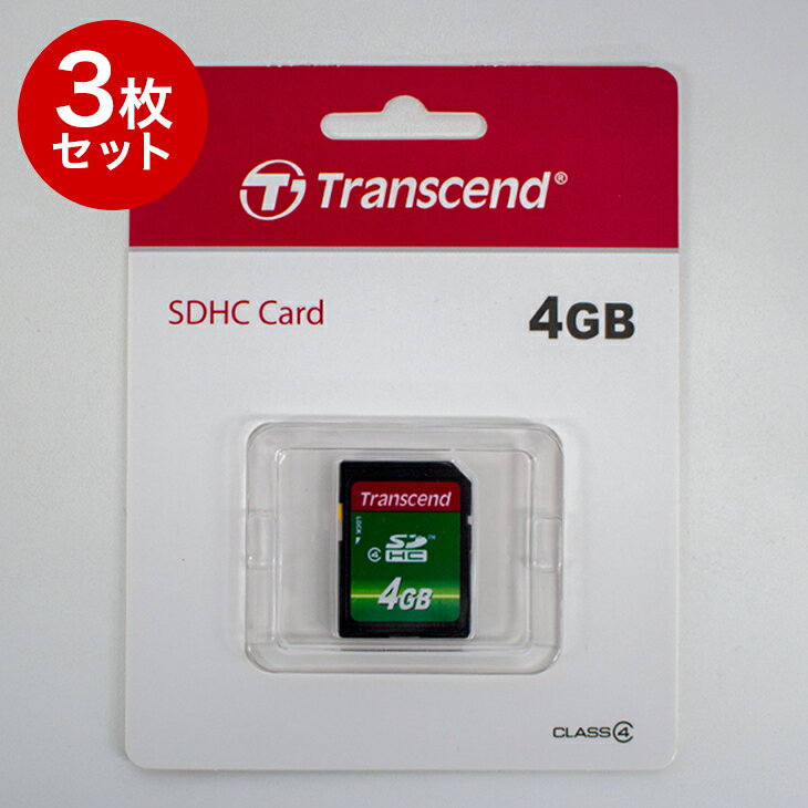 SDHC 4GB 3祻å Transcend ȥ󥻥 SD Х륯